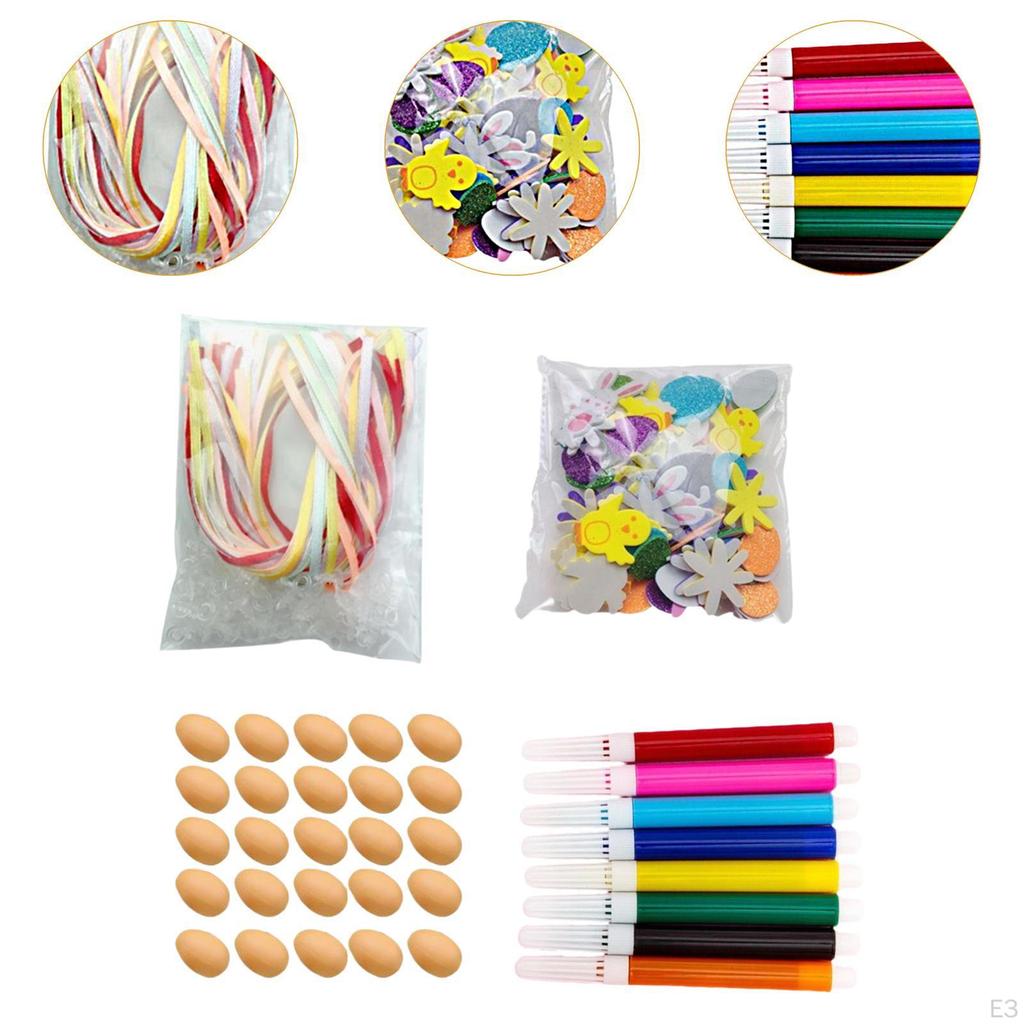25 Colorful Eggs for Crafting Hanging Ornaments Seasonal Celebrations