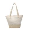 2025 woven straw bag summer new commuter large capacity striped shoulder fashion beach bag women