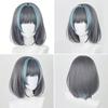 Cheshire Blue Route COS Wig Dark Grey Pick Dyeing Synthetic Hair Resistant To High Temperatures Suitable For Costumes Props Games Costumes Photography