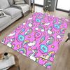 1PC Unicorns Donuts Extra Large Non Slip Floor Carpet, Office, Family, Bedroom, Studio Large Area Rug Indoor Rugs