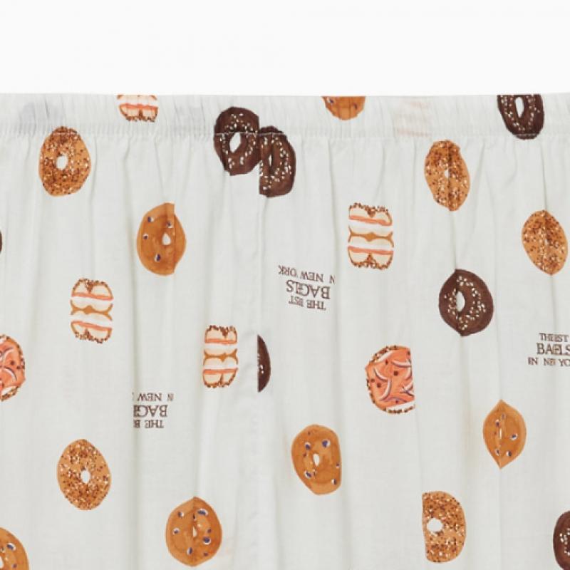 Orcite Men S Long Sleeve Pajama Set New York Bagel G008