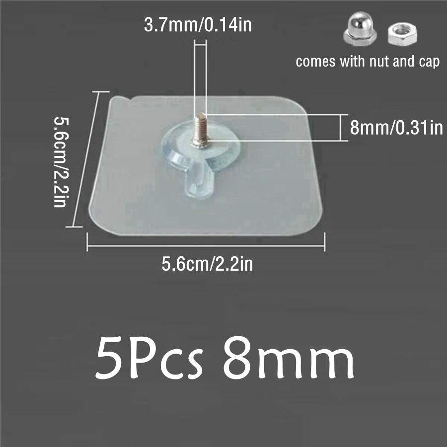 5/10 ks Šrouby zdarma Samolepící závěsné háčky Křížový steh pro malování Fotorámeček Bez díry Víceúčelové pevné nástěnné háčky