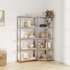 Day and Night - Day and Night Shelving 5 Levels 2 Units Steel Plywood Silver