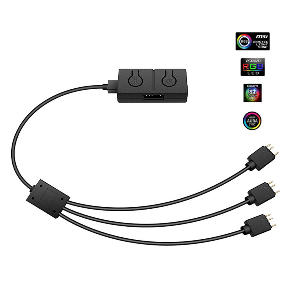 RGB Konverter 5V auf 12V RGB Transfer Hub 3pin auf 4pin ARGB Licht Lüfter Adapter Sata Stecker Für RGB Lüfter MSI