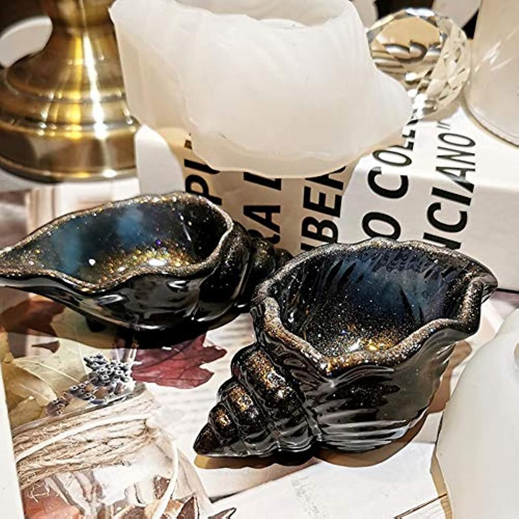Silicone Conch Shaped Tray Mold Creative Sea Snail Epoxy Resin Casting Mold for Making Jewelry Tray Dishes Storage Home Decor Re
