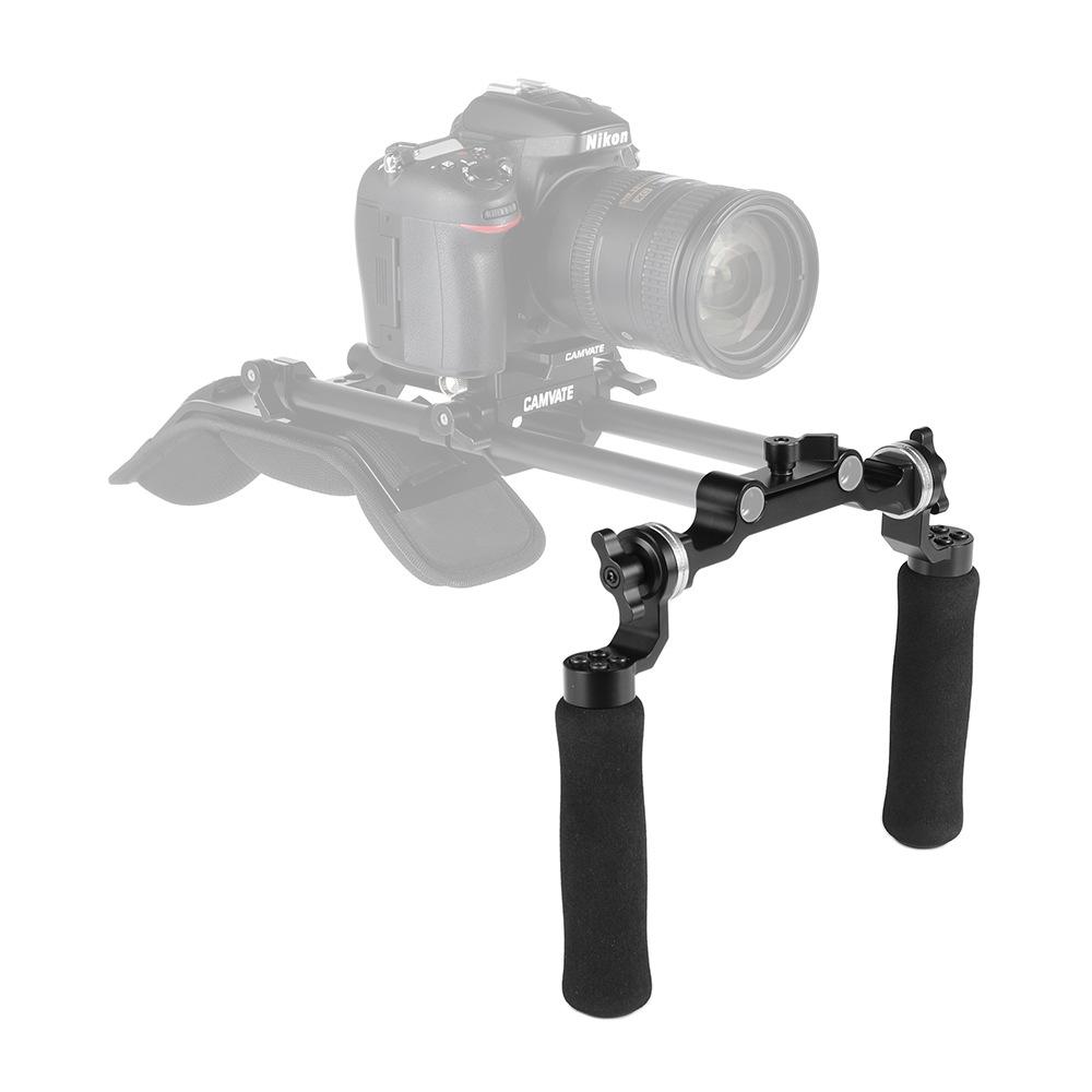 HDRIG Dual Hole Sponge Handle with ARRI Gear 15mm Rod Clamp for Shoulder Rig Kit 2269 15mm Rod Clamp