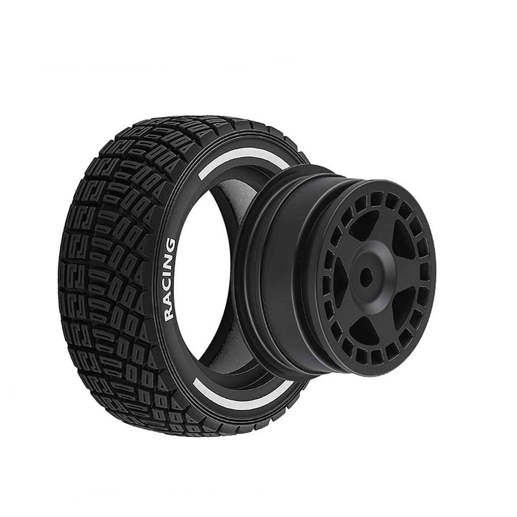 4pcs 60*22mm Wheel Rim & Tire Set for 1/14 MJX Hyper Go 14301 14302 14303 14304 RC Rally Off-Road Buggy Upgrade Accessories