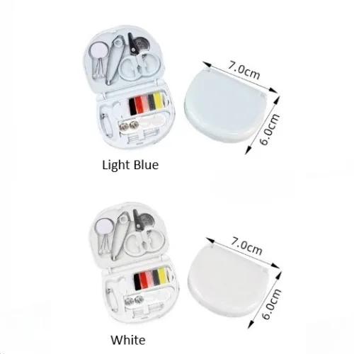 Mini Portable Sewing Kit for Travel, 48PCS Sewing Supplies with Threads, Needles, Buttons, Thimble & Measuring Tape, Compact
