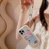 Applicable To IPhone 16 Mobile Phone Case Apple 13 Graffiti Pink Blue Puppy Bracelet 14 ProMax Cute 12 Magnetic 15