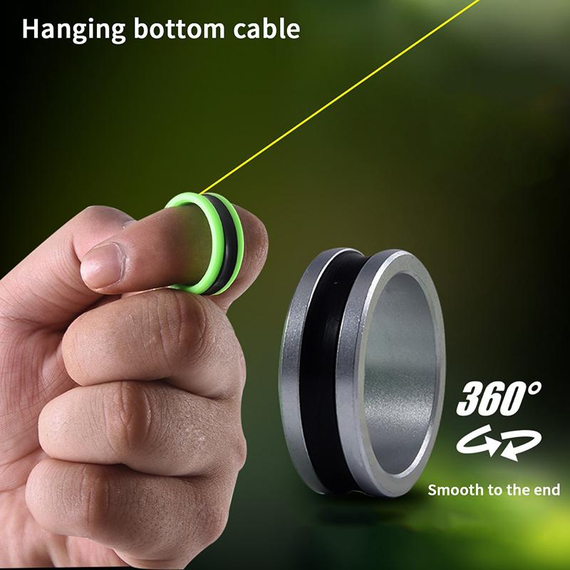 1/2Pcs Fishing Line Puller Anti-Slip Rubber Ring Portable Line Pull Loop Aluminum Alloy Fishing Tackle Tool Fishing Equipment