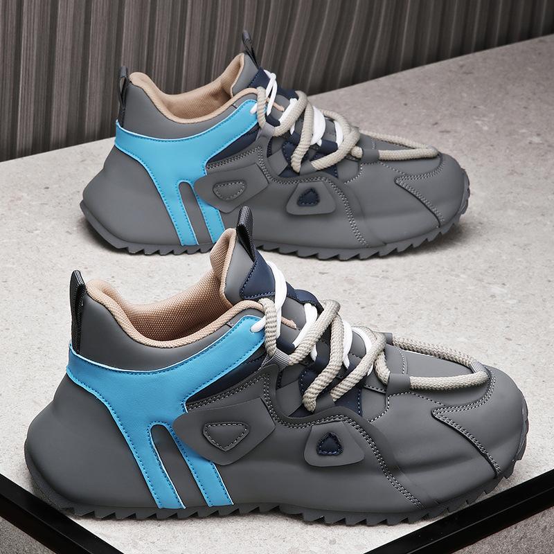 

2024 spring new men s low-top dad shoes student bottom sports shoes live casual outdoor men s shoes 44 сірий колір