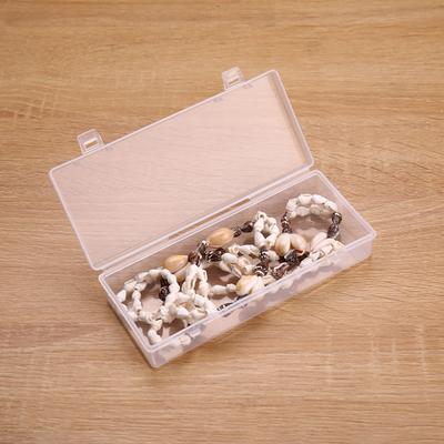 Przezroczyste plastikowe pudełko do przechowywania Prostokątny organizer Pudełko z naklejkami Pojemnik na biurko Snap Pyłoszczelny, trwały futerał do przechowywania biżuterii