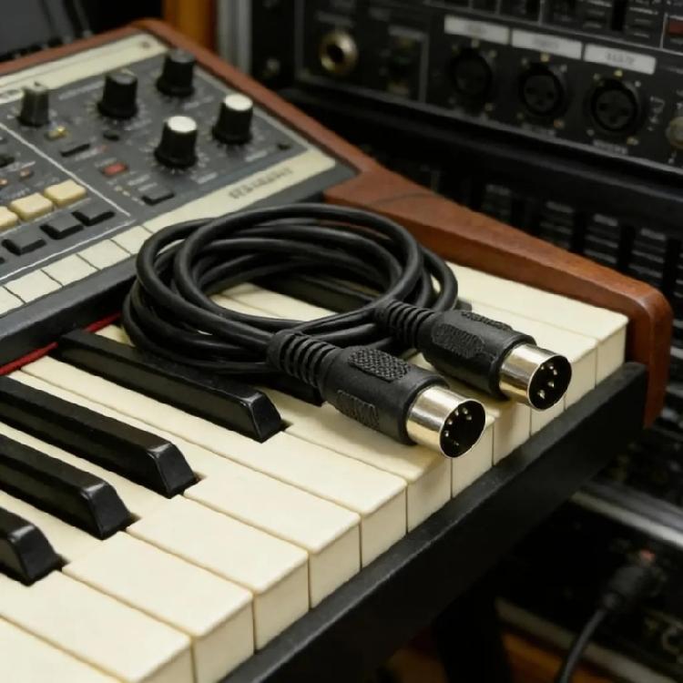 Male to Male Cable Adapter DIN 5 Pin to DIN 5 Pin Cable Sound Extension Cable Connector for Electronic Piano Keyboard