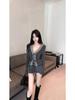 Fashionable Chic Slim-Fit Base Layer Top with High-End Patchwork Fur Stripes for Women - Autumn/Winter.