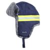 Reflektierende Winter-Trappermütze zum Radfahren Hohe Sichtbarkeit Warm Thermisch Fellige Ohrenklappen Mützen mit Abnehmbarer Brille