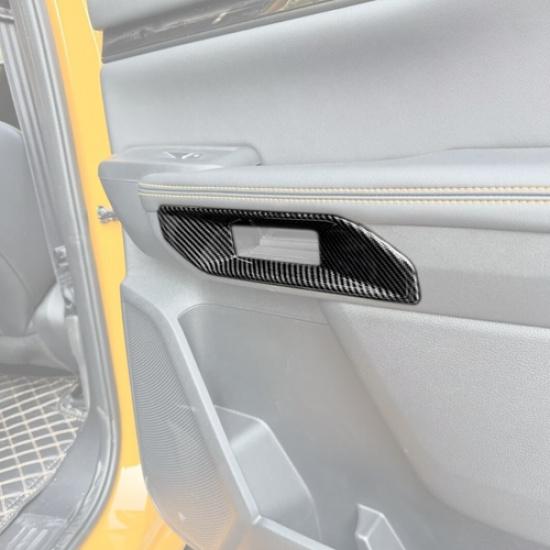 For Ford Ranger -2025 ABS Carbon Fiber Inner Door Handle Bowl Cover Trim 4P