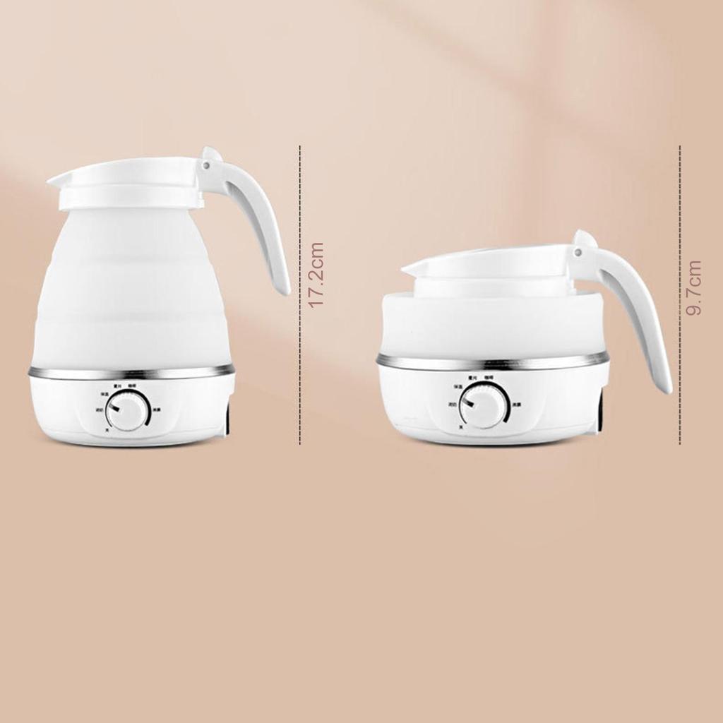 Seyahat Katlanabilir Elektrikli Kettle Hızlı Kaynama Otomatik Kapanma Küçük Su Isıtıcısı Beyaz
