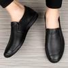 New Men Loafers Fashion Genuine Leather Casual Flat Slip - On Driving Footwear Boat Shoes Comfortable Lazy Male Shoes
