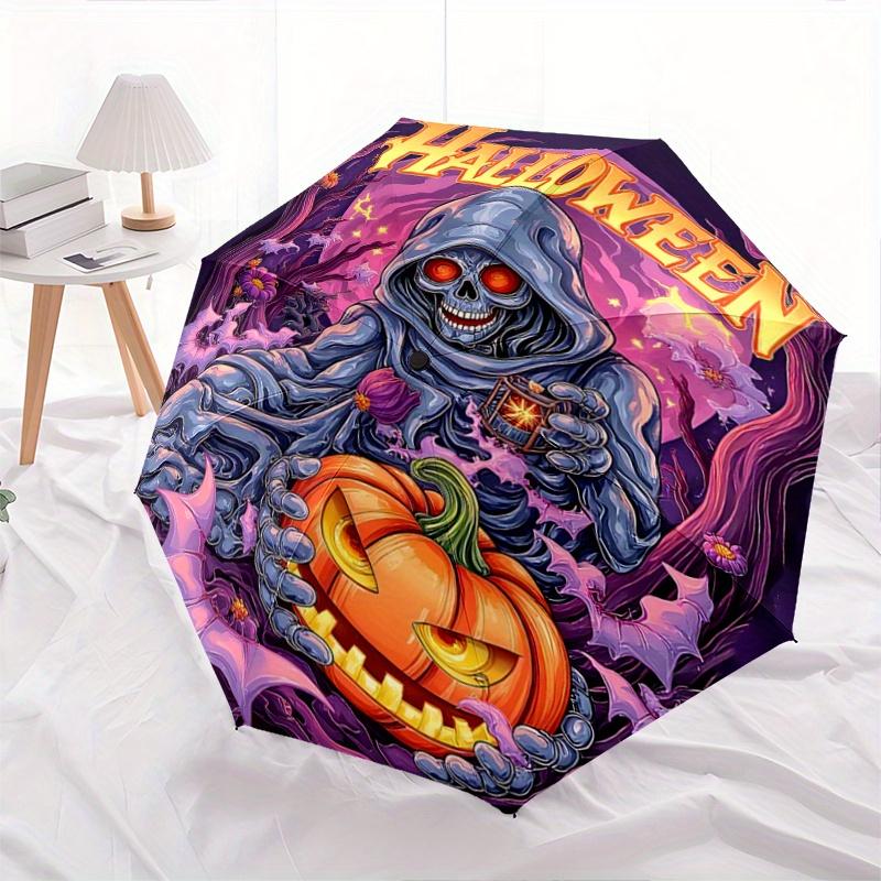 1pc Halloween Theme Automatic Opening and Closing Umbrella - Suitable for Various Occasions, Outdoor Activities, Lightweight and Durable Automati
