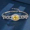 Jewelry Retro High Carbon Diamond Ice Flower Cut Egg Shape Temperament Bracelet Jewelry Women 10 * 12