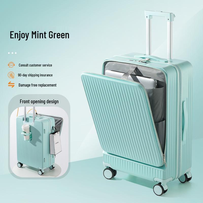 20" Walizka podróżna wielofunkcyjna z hasłem otwierana z przodu