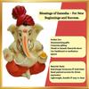 Ganesha Idol with Red Pagdi for Home & Office Decor | Car Dashboard Idol Ganesha Murti Ganpati Idol for Home Decor