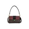 New Grace Artificial Leather Bonded Sheepskin Shoulder Bag Portable Crossbody Bag Shoulder Bag Women's Brown & Red CC066-IMOSN