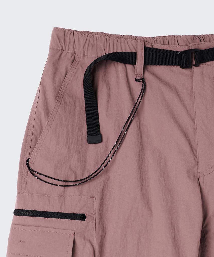 Musinsa Standard [City Leisure] Wide Belted Detachable Cargo Pants [Smoke Pink]