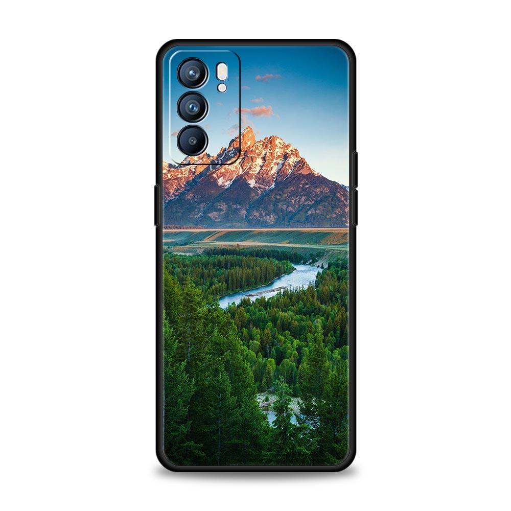 Carcasă de telefon cu model Forest Beach Sunrise Nature pentru Oppo A54 Reno7 SE Reno6 Pro Plus 5G Find X5 A53 A52 A9 2020 A95 A16 A76 A74 A15