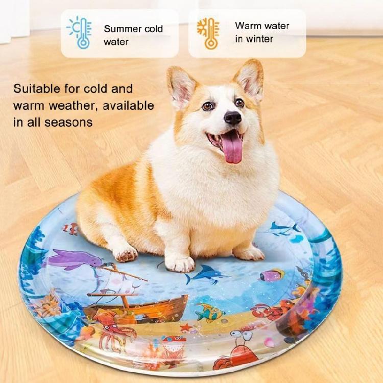 Kühlendes sensorisches Wassermatte für Katzen Interaktion Haustier Wasser Spielmatte Alle Katzen Hund Indoor Langeweile Katzen Unterhaltungsmatte