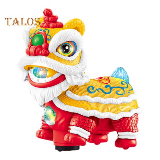 

Электрическая игрушка танцующий лев со светодиодной подсветкой и музыкой, автоматическое преодоление препятствий, трясущаяся голова, мультяшная игрушка пробуждающийся лев для малышей, мальчиков и девочек, подарок жёлтый