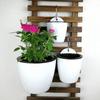 Sungmor Self Watering Wall Planter - Modern White & 3PC Pack & Mixed Size - Indoor Outdoor Vertical Flower Pot - Wall Mounted Window Hanging Pot -
