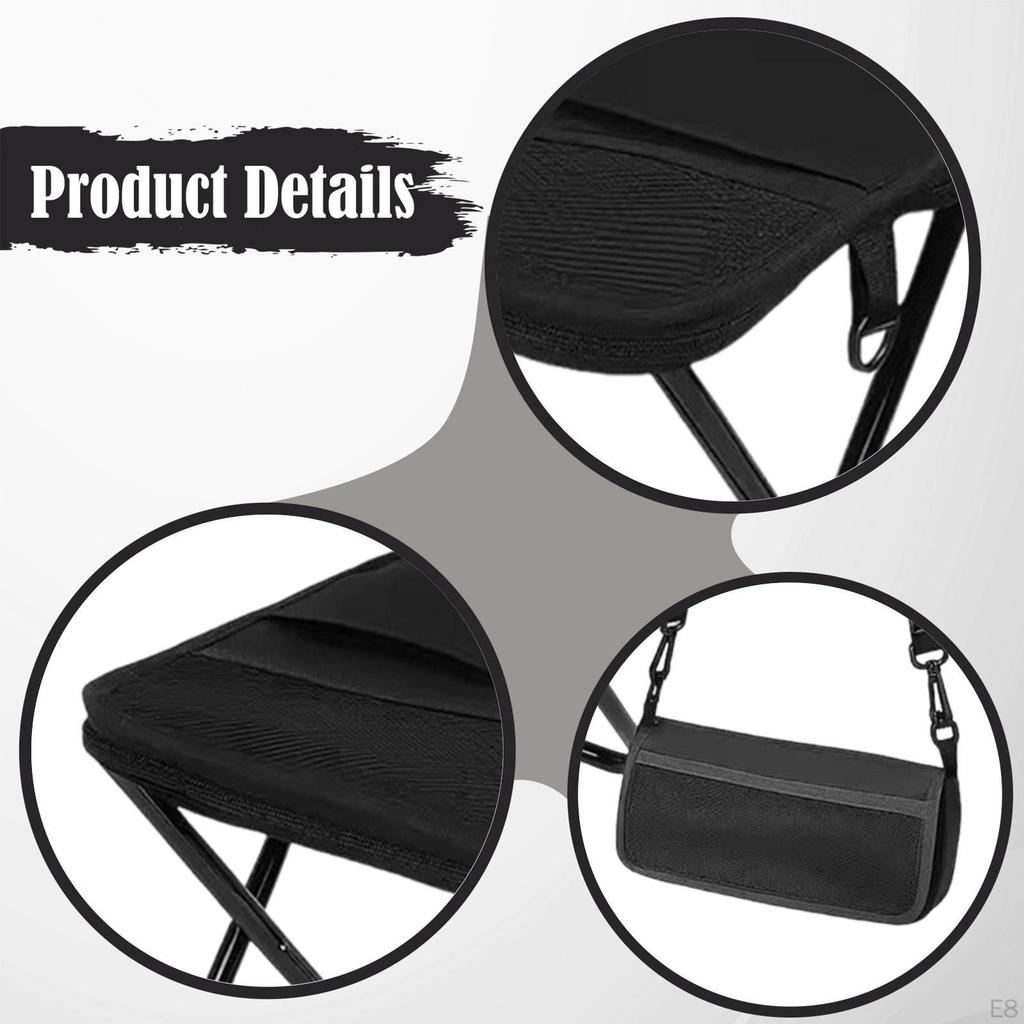 Foldable Backpack Stool Camp Chair Fishing Carry Bag Travel for Activities