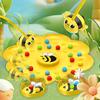 Magnetic Bee and Sugar Bean Picking Toy,Parent-Child Interactive Learning Game,Includes Bees,Ladybugs,and Colorful Beads,Educational Magnetic Activity