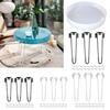 Large Resin Table Mold Round Charcuterie Board Tray Resin Mold Folding Table Leg Round Desk Silicone Molds DIY Decors