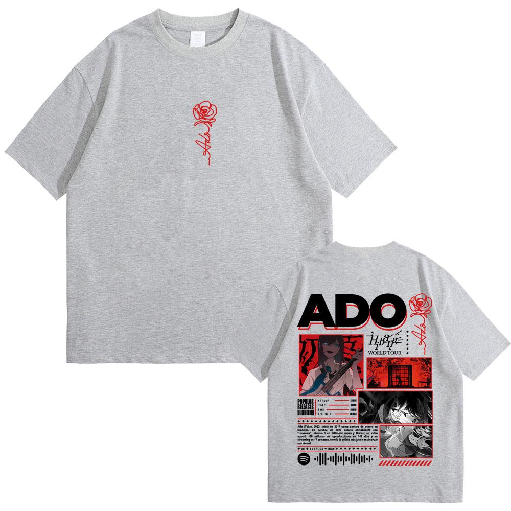 Singer Ado Hibana World Tour 2025 T Shirts Men Women Clothing Fashion Japanese Style Tshirt Unisex Kawaii Cute Cartoon Tshirts