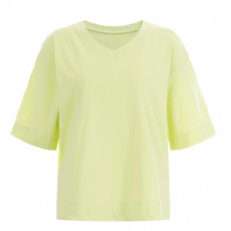 Shop Women V Neck 5 PoinT Loose FiT 100 CoTTon Bio Washing Daily T shirT Dai