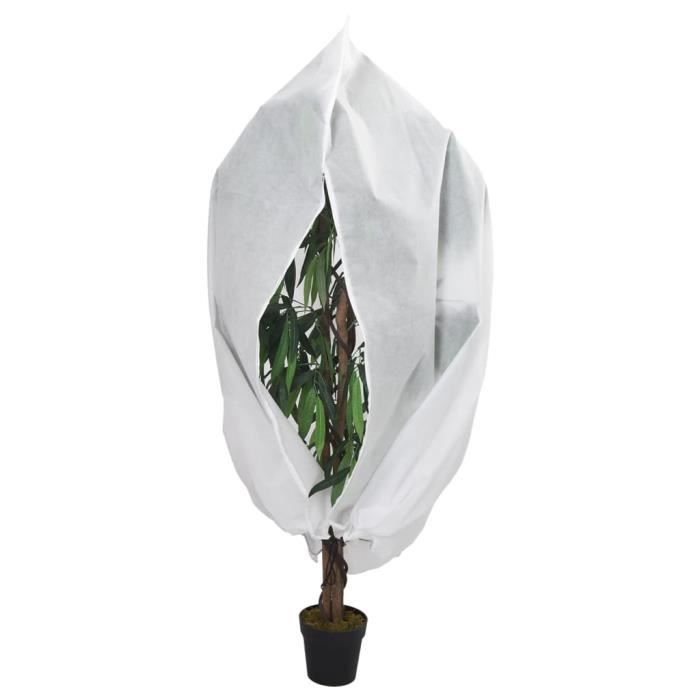 VidaXL Housse de protection pour plantes avec fermeture éclair 70 g-m² 364870