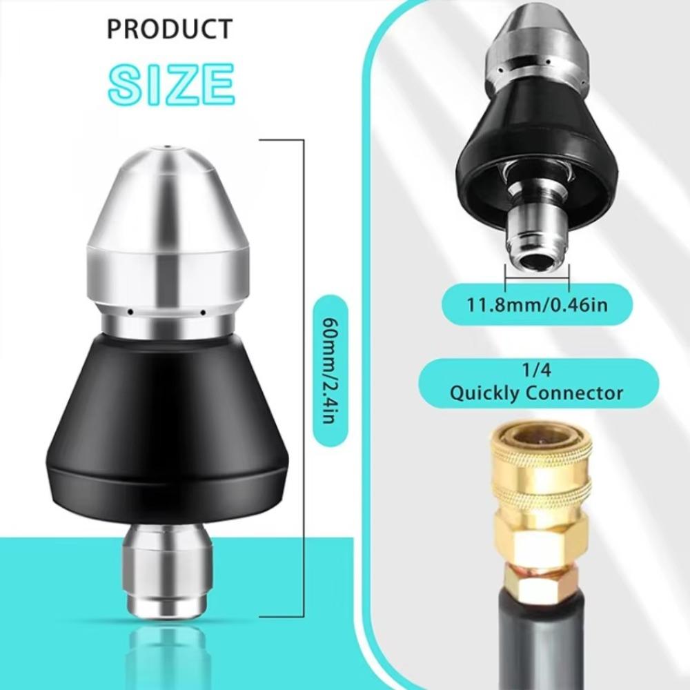 High Pressure Pressure Drain Jetter 5000PSI Drain Washer Nozzle Sewer Cleaner Hose Nozzle