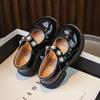 Sweet Princess Leather Shoes 2024 Spring and Autumn New Casual Shoes Children Soft Sole Mary Jane Soft Sole Versatile Kids Shoes