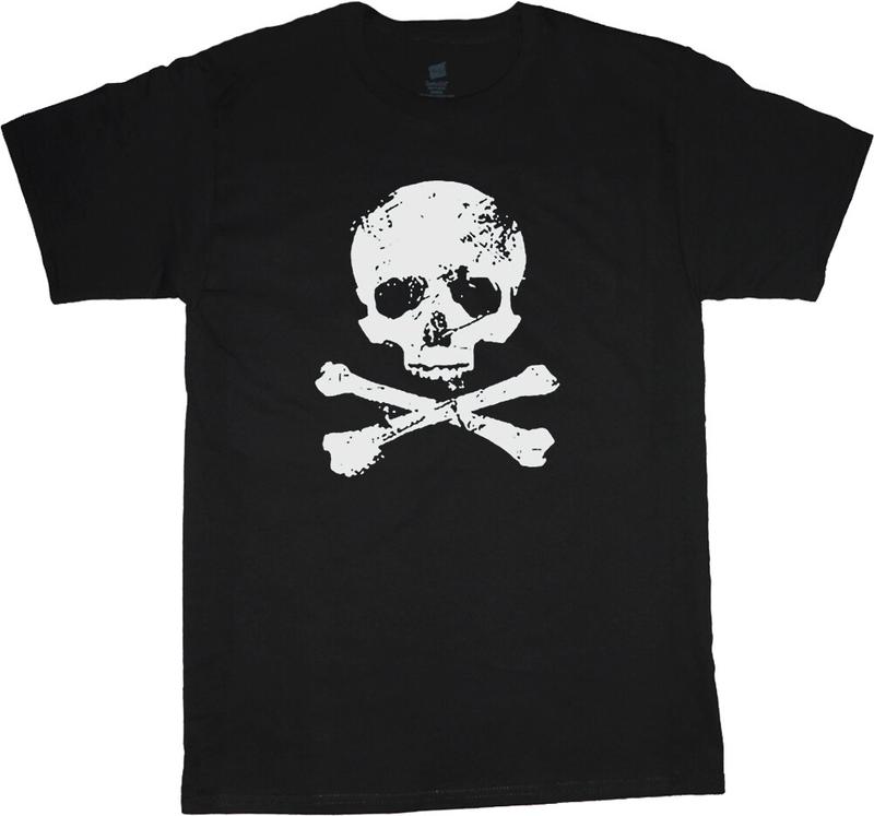 Pirate Skull and Crossbones Unisex T-Shirt Graphic Tee Clothing Apparel S