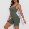 High Elasticity One-piece Short Tight Fitting Jumpsuit, Air Back Threaded Yoga Suit, Seamless Jumpsuit Yoga Suit