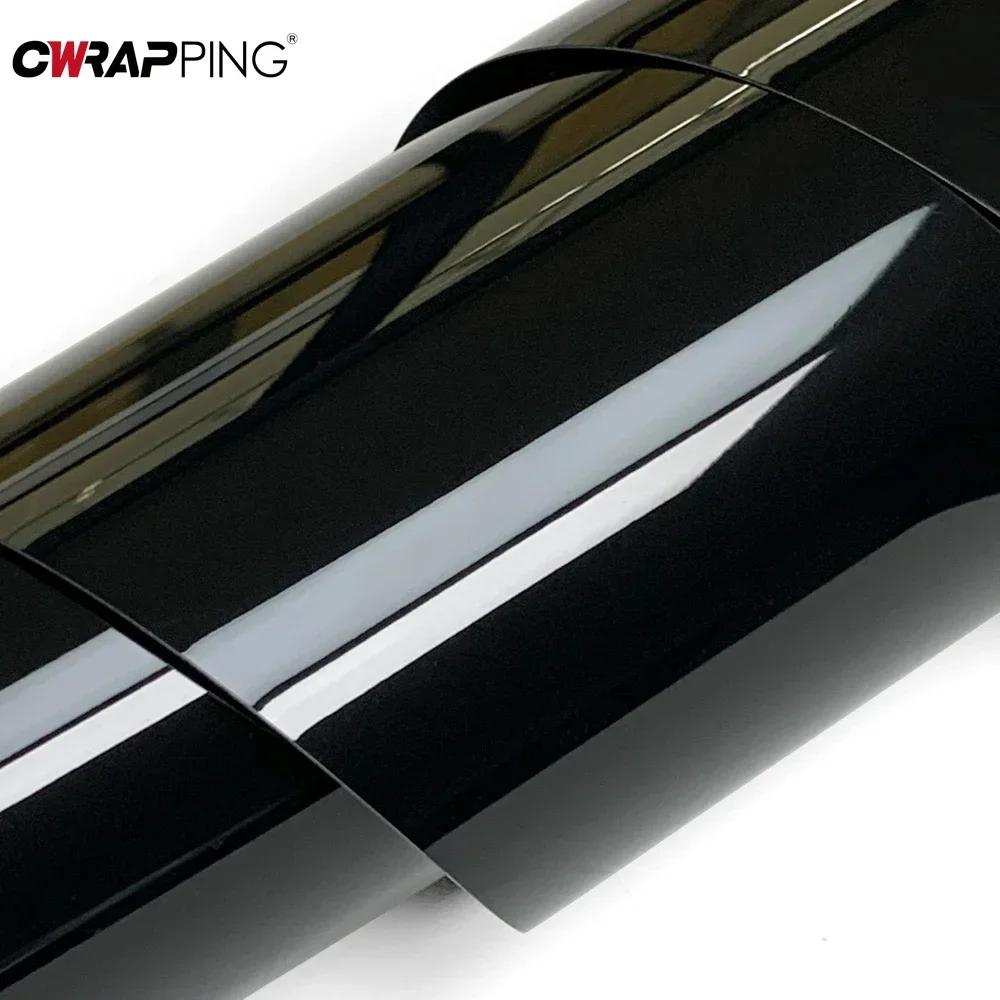 Motorcycle Stickers PET Glossy Black Vinyl Wrap Film Self Adhesive Waterproof Color Changing Stickers Motorcycle Car Accessories