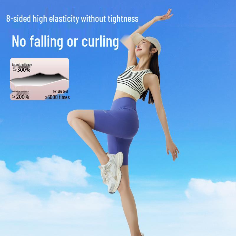 

Women s Summer Cycling Shorts with Dual Side Pockets - Thin Style Shark Fit Fitness Yoga Leggings L