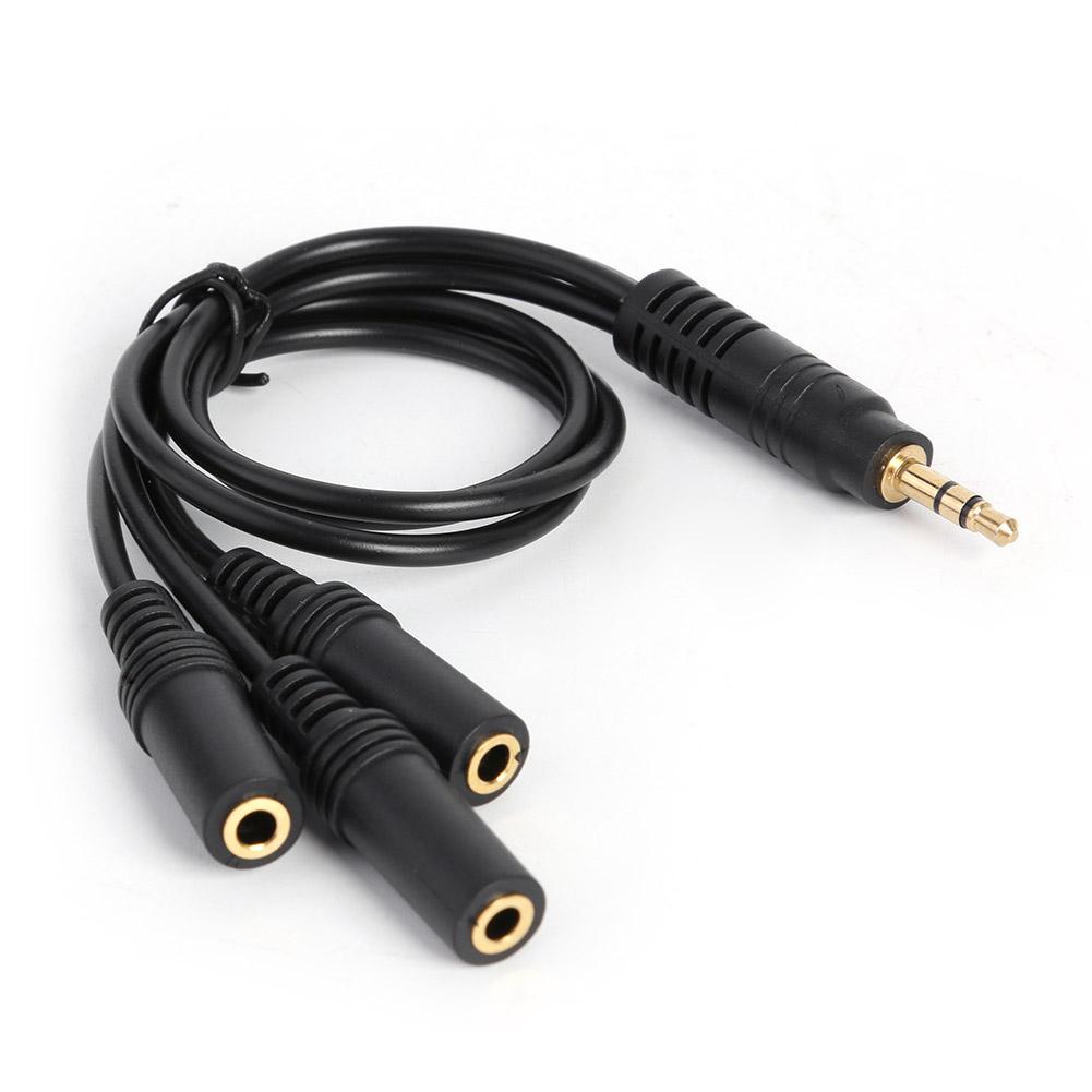 

3.5mm 3-Pole Plug to 3 Way Stereo Audio Headphone Splitter Adapter Cable AU