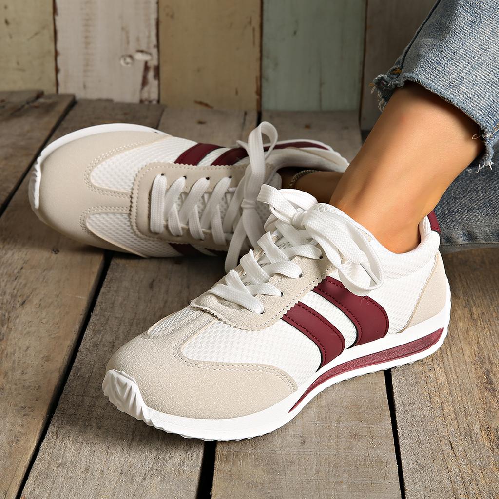 Fashion Women's Sneakers 2025 Spring/autumn Casual Platform Sneakers Female New Striped Casual Comfortable Vulcanized Shoes