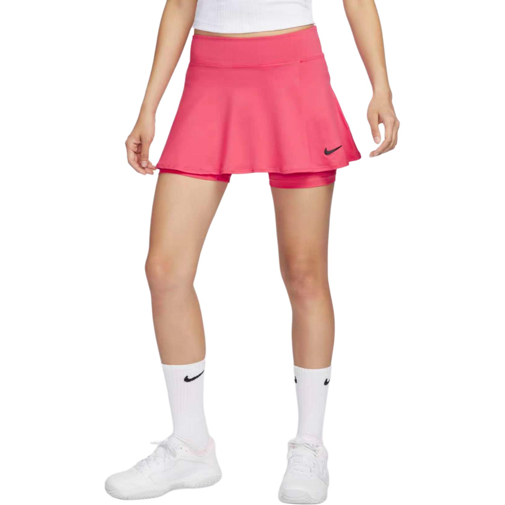 Nike Court Dri-FIT Victory Women s Flouncy Tennis Skirt Siren Red Black DH9553-629 XS