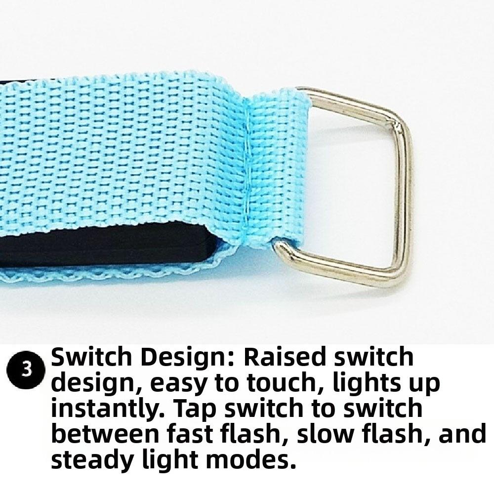 Portable LED Light Armband Safety Night Reflective Armband Luminous Arm Band Outdoor Sports