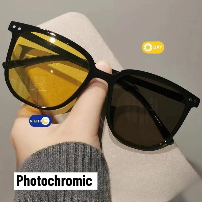 

Men s Retro Photochromic Night Vision Myopia Glasses Day and Night Glasses Men s Women s New Fashion Driving Myopia Glasses -4.0 0