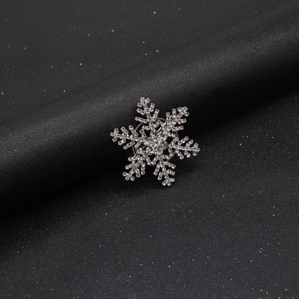 Winter Snowflake Rhinestone Hair Clip - No Damage, Fresh & Sweet for Parties and Christmas